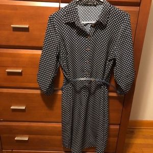 The Limited silk polka dot dress